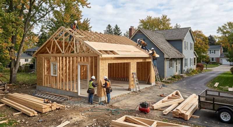 Detached Garage Construction in Katy, TX