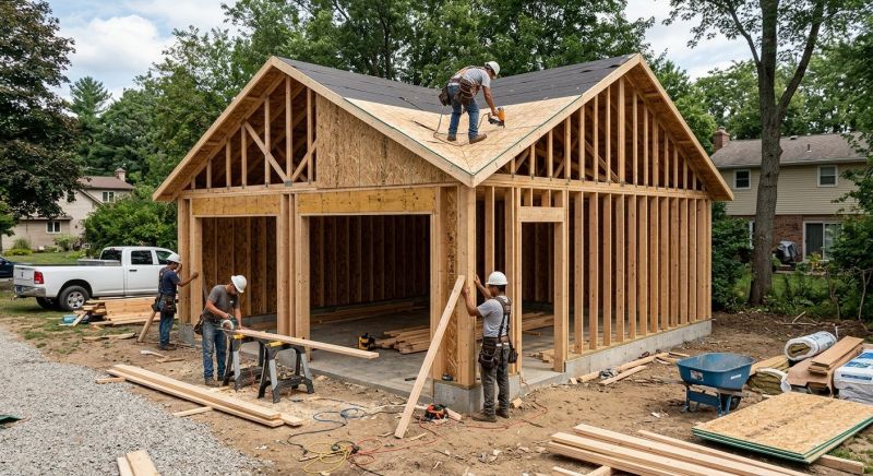 Detached Garage Construction in Conroe, TX